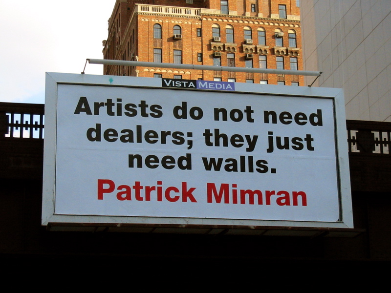 Panneau publicitaire de Patrick Mimran dans Chelsea