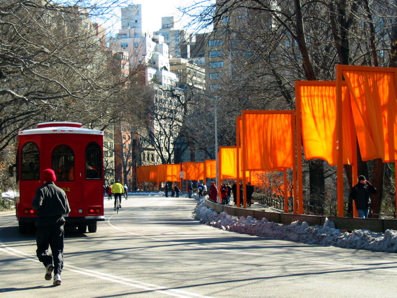 L'oeuvre de Christo "The Gates" dans Central Park