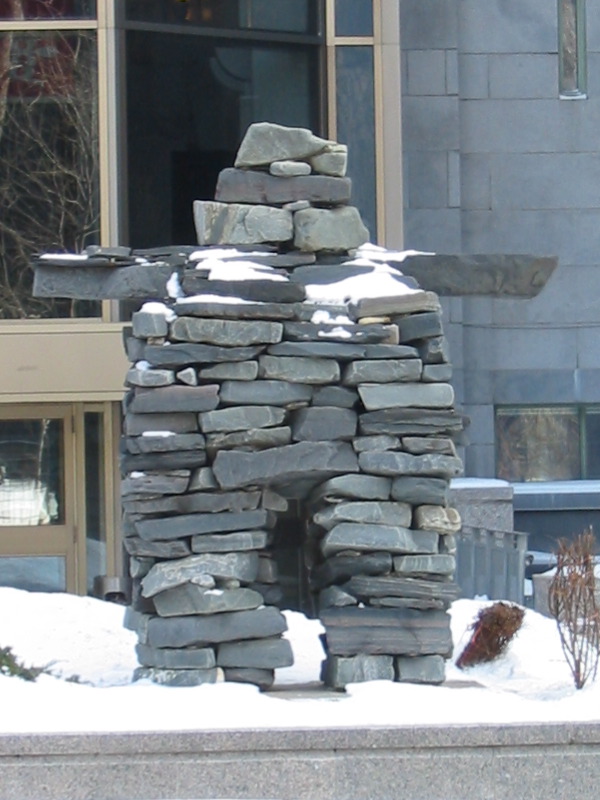 An inukshuk downtown ! Near McCord museum.