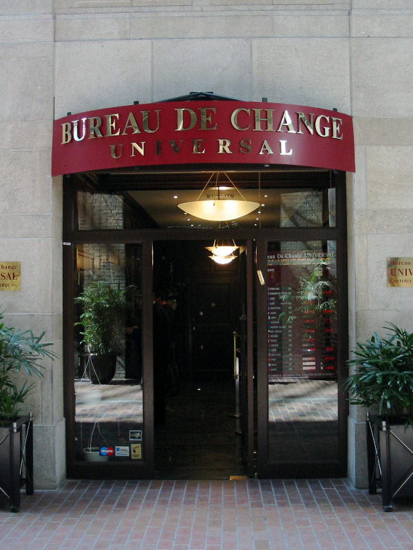 Exchange office.