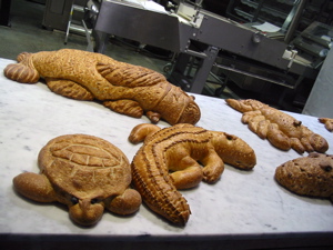 Pains en formes d'animaux à la boulangerie Boudin