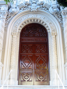 Porte de la basilique de Mission Dolores