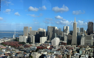 Panorama : Financial district vu de Coit Tower