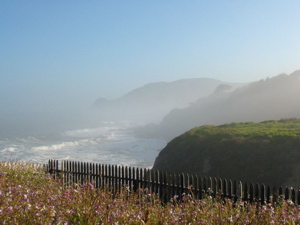 Un brouillard épais recouvre la côte le matin