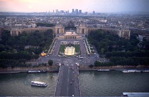 La place du Trocadéro, vue de la Tour Eiffel