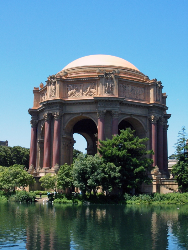 Palais des Beaux-Arts, le seul monument qui subsiste de l'exposition internationale de Panama-Pacific de 1915